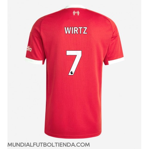 Camiseta Liverpool Florian Wirtz #7 Primera Equipación Replica 2025-26 mangas cortas